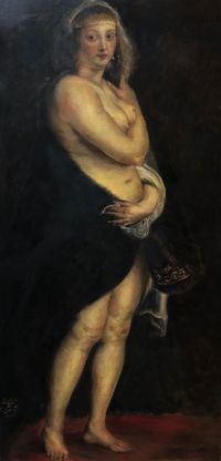 Studie Rubens, Olieverf 80x40 cm