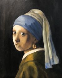 Studie Vermeer, Olieverf 60x40 cm